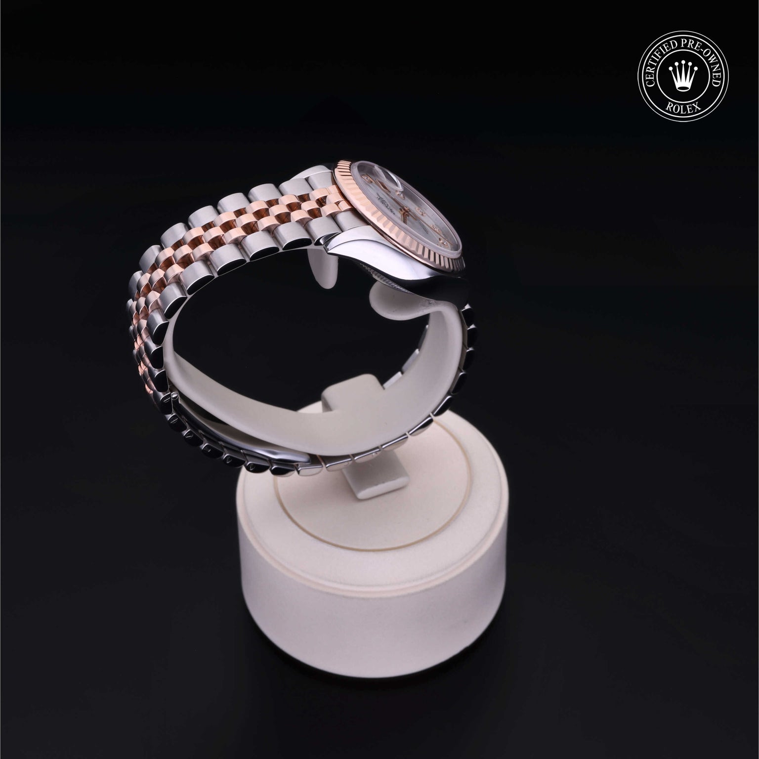 Rolex Certified Pre-owned Lady Datejust M279171-0013 front on black background