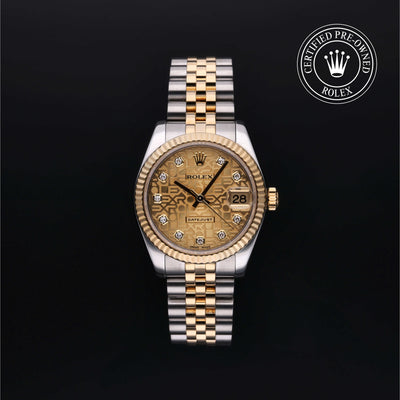 Rolex Certified Pre-owned Lady Datejust M178273-0013 front on black background
