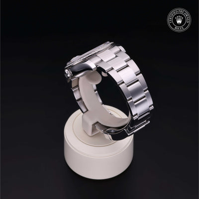 Rolex Certified Pre-owned Datejust M116244-0020 front on black background