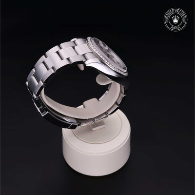 Rolex Certified Pre-owned Datejust M116244-0020 front on black background