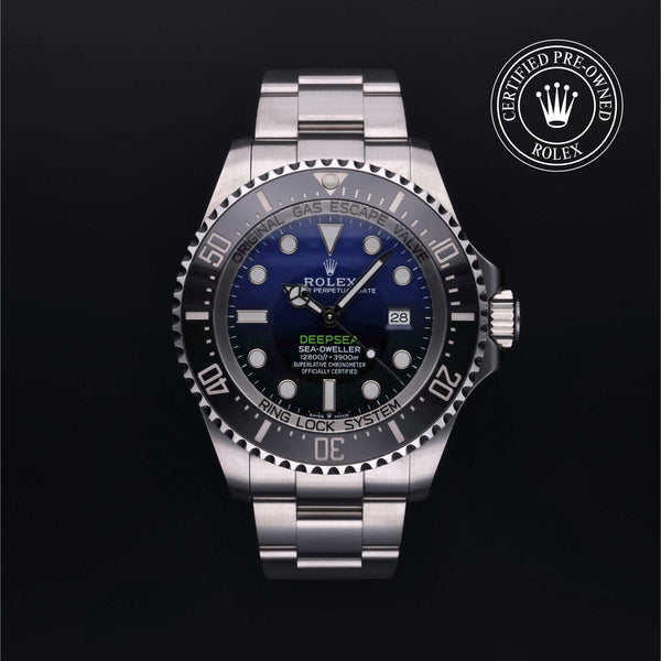 Rolex Certified Pre-owned Deep Sea M126660-0002 front on black background
