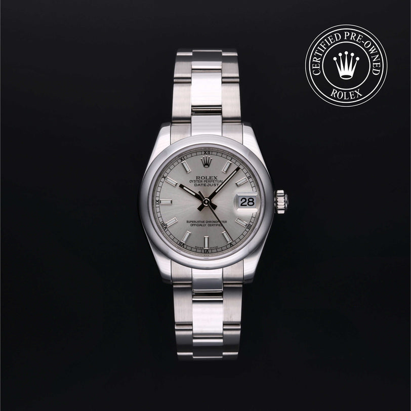 Rolex Certified Pre-owned Lady Datejust M178240-0022 front on black background