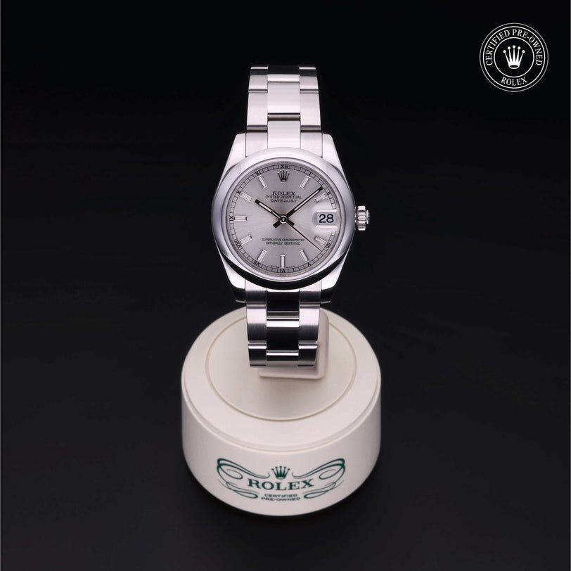 Rolex Certified Pre-owned Lady Datejust M178240-0022 front on black background