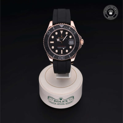 Rolex Certified Pre-owned Yacht-Master M268655-0009 front on black background