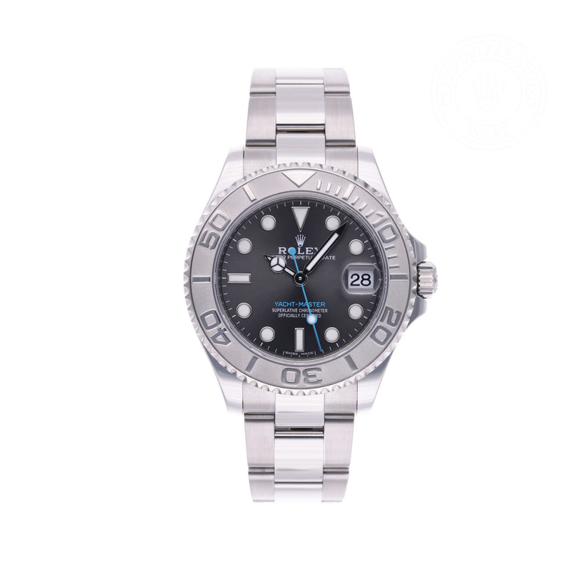 Rolex Certified Pre-owned Yacht-Master M268622-0002 front on white background