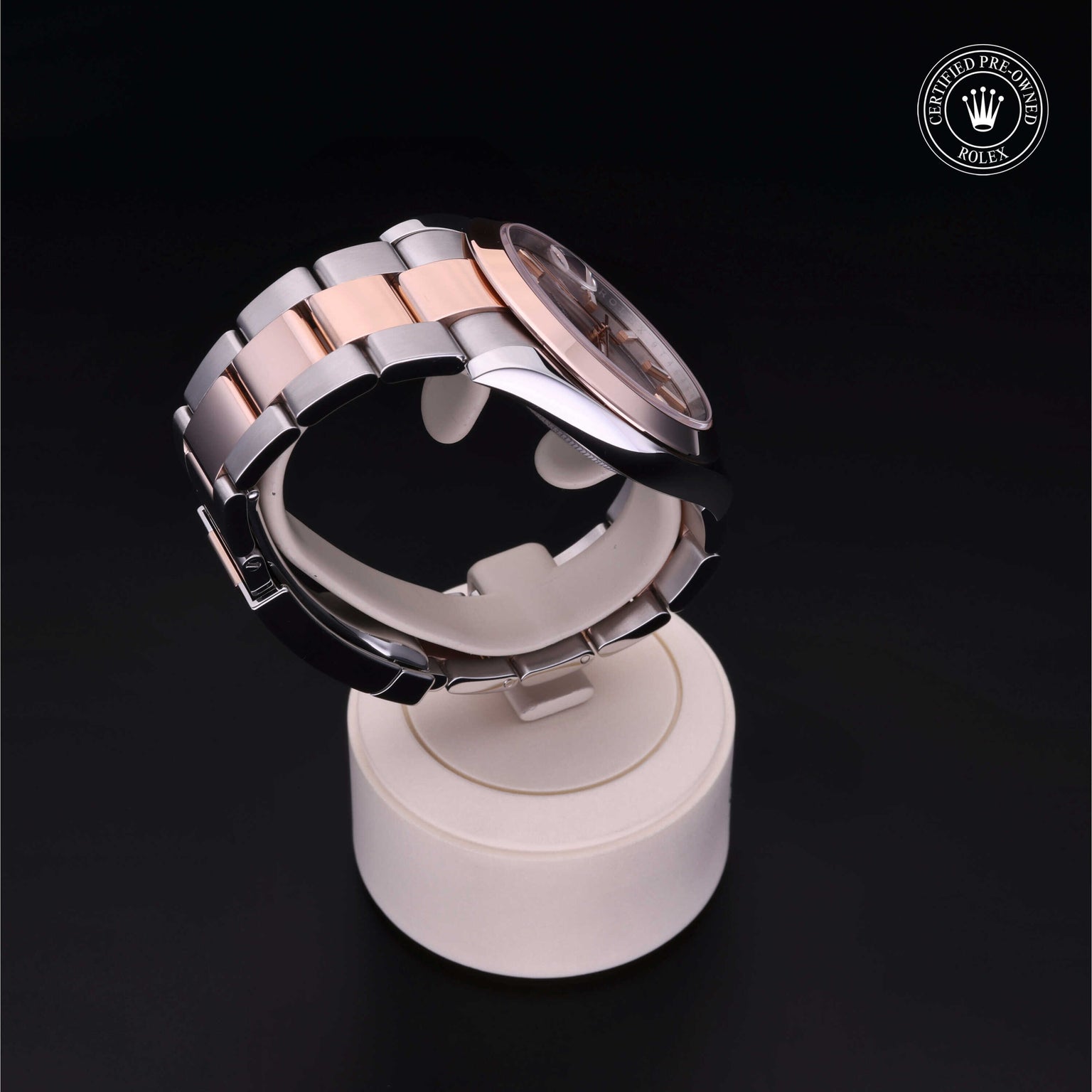 Rolex Certified Pre-owned Datejust M126301-0010 front on black background