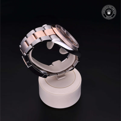 Rolex Certified Pre-owned Datejust M126301-0010 front on black background