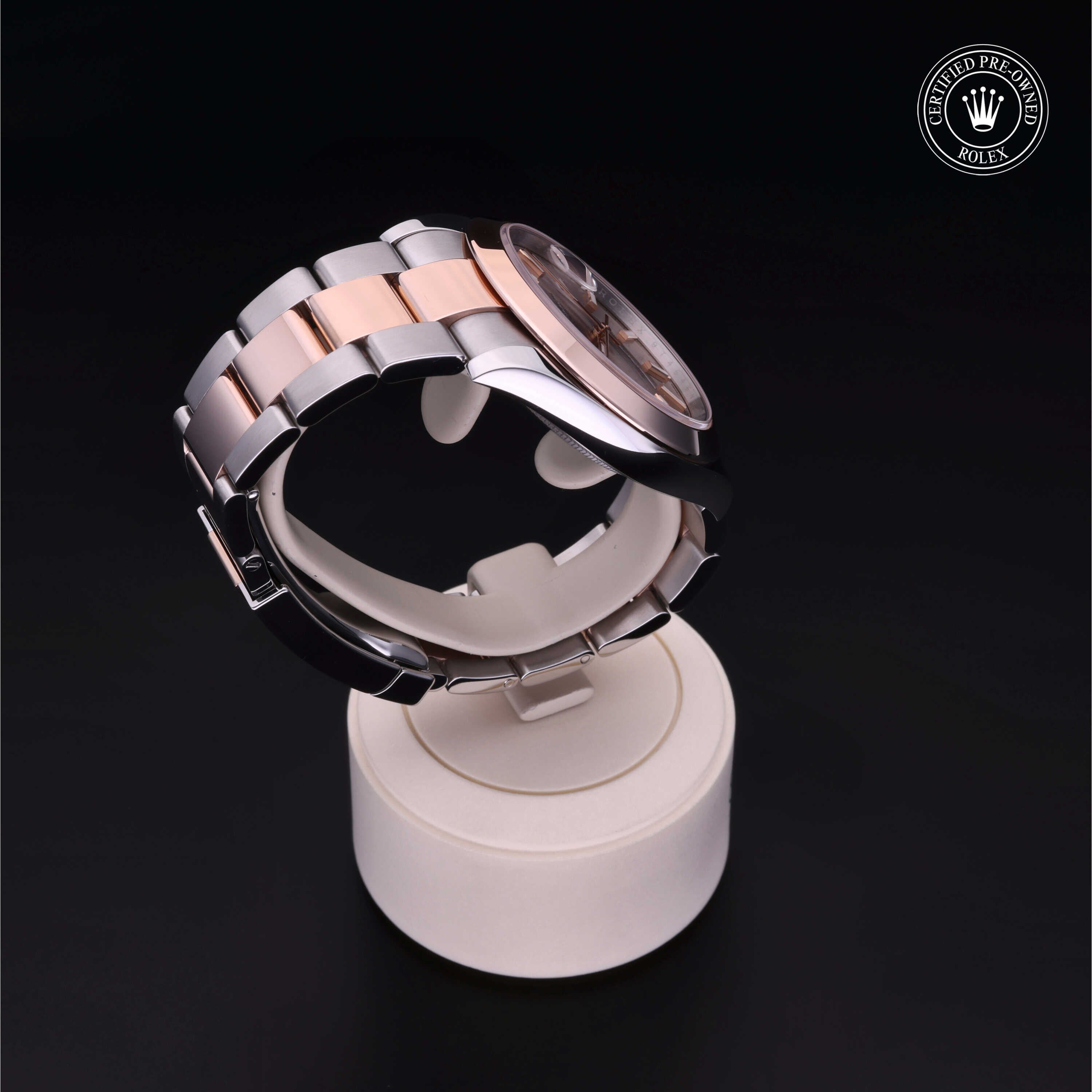 Rolex Certified Pre-owned Datejust M126301-0010 front on black background