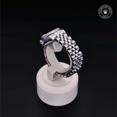Rolex Certified Pre-owned Lady Datejust M179174-0030 front on black background