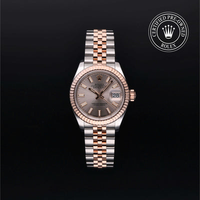 Rolex Certified Pre-owned Lady Datejust M279171-0001 front on black background