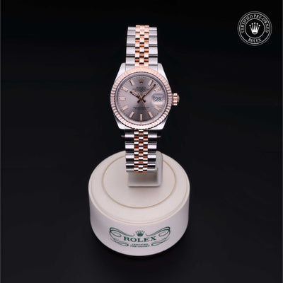 Rolex Certified Pre-owned Lady Datejust M279171-0001 front on black background
