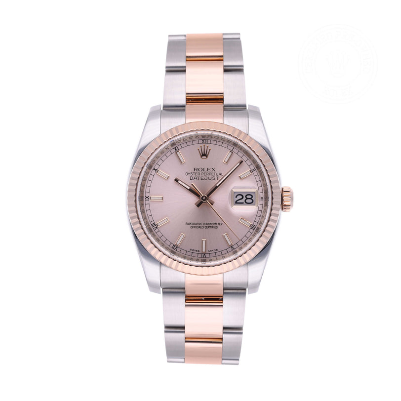 Rolex Certified Pre-owned Datejust M116231-0039 front on white background