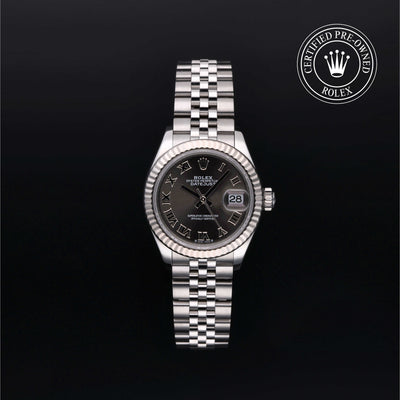 Rolex Certified Pre-owned Lady Datejust M279174-0013 front on black background