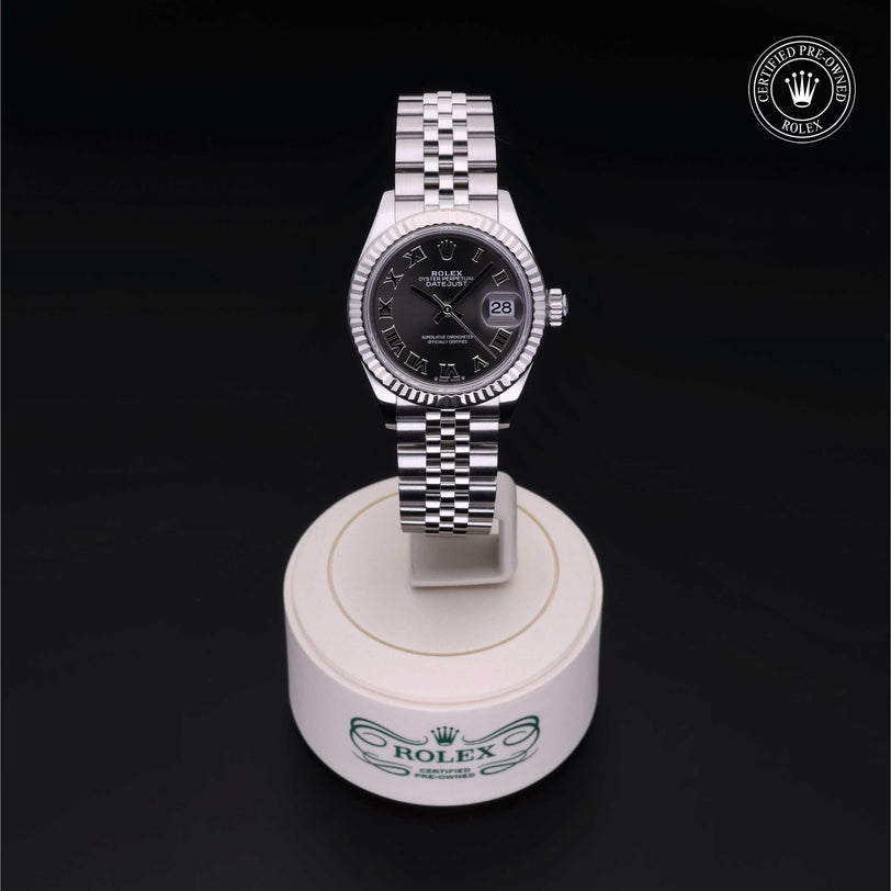 Rolex Certified Pre-owned Lady Datejust M279174-0013 front on black background