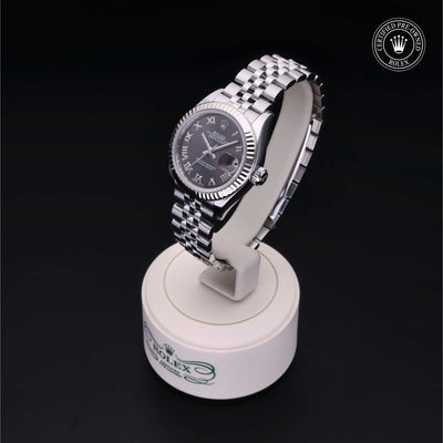 Rolex Certified Pre-owned Lady Datejust M279174-0013 front on black background
