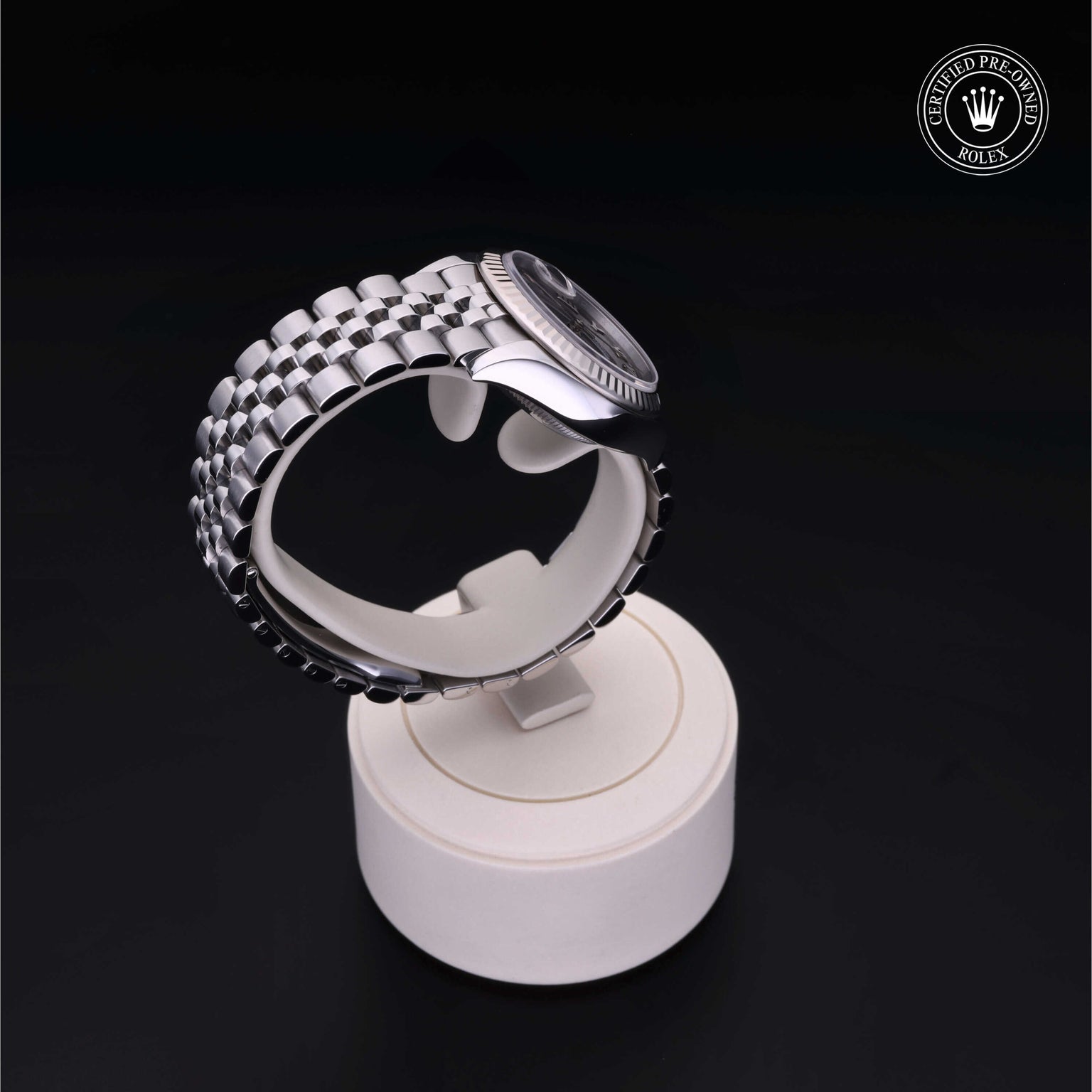Rolex Certified Pre-owned Lady Datejust M279174-0013 front on black background
