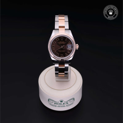 Rolex Certified Pre-owned Lady Datejust M279171-0010 front on black background