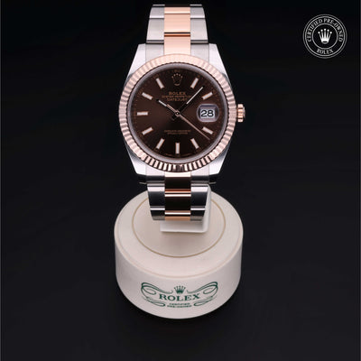 Rolex Certified Pre-owned Datejust M126331-0001 front on black background