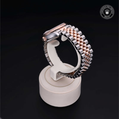 Rolex Certified Pre-owned Lady Datejust M278271-0002 front on black background