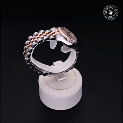Rolex Certified Pre-owned Lady Datejust M179171-0066 front on black background