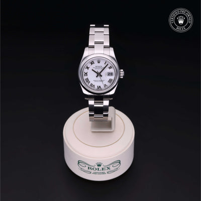 Rolex Certified Pre-owned Lady Datejust M179160-0032 front on black background