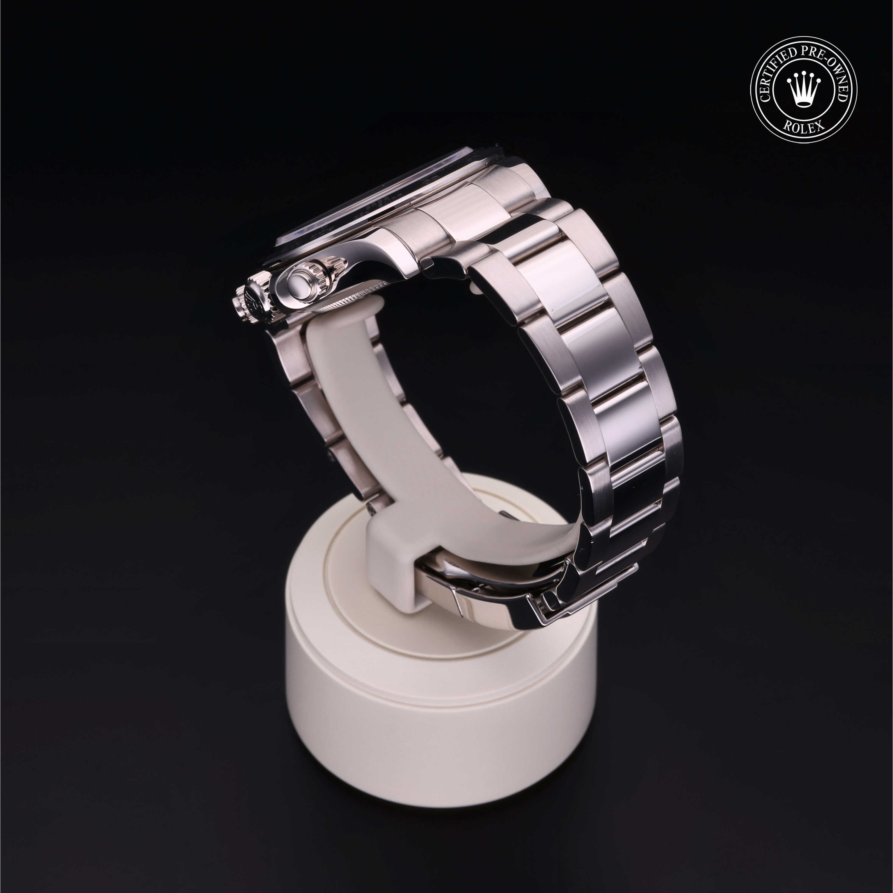 Rolex Certified Pre-owned Daytona M116509-0055 front on black background