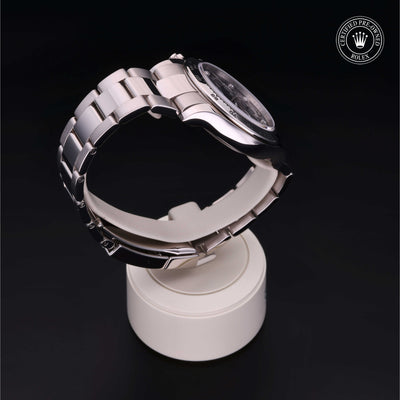 Rolex Certified Pre-owned Daytona M116509-0055 front on black background