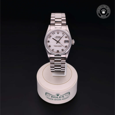 Rolex Certified Pre-owned Lady Datejust M68279-0001 front on black background
