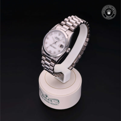 Rolex Certified Pre-owned Lady Datejust M68279-0001 front on black background