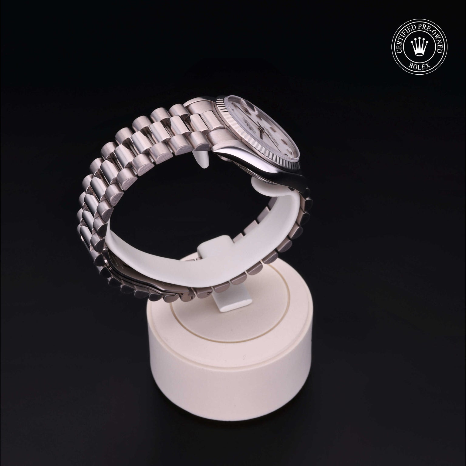Rolex Certified Pre-owned Lady Datejust M68279-0001 front on black background