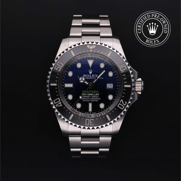 Rolex Certified Pre-owned Deep Sea M126660-0002 front on black background