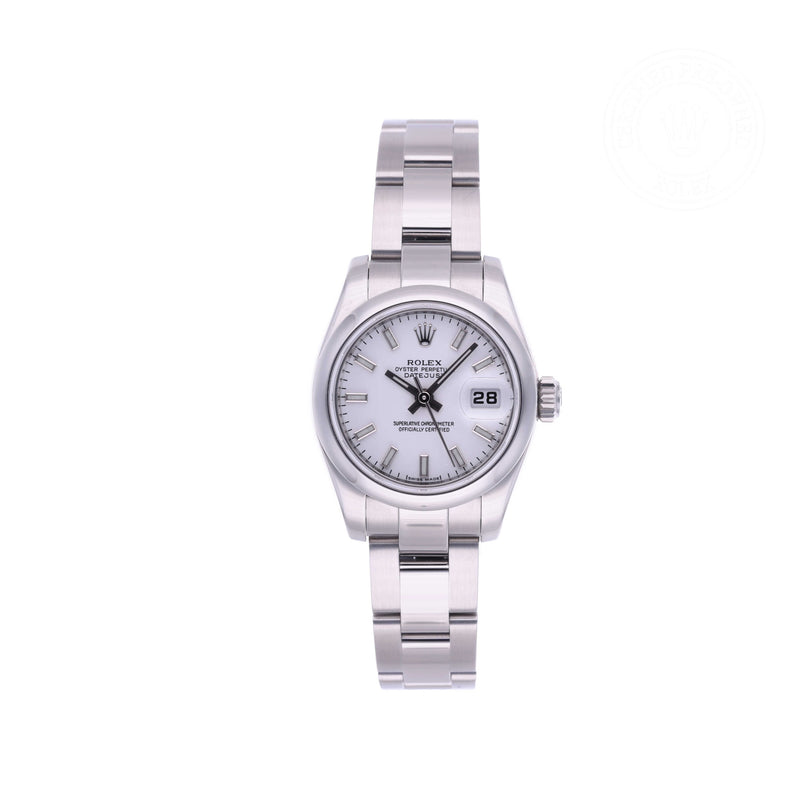 Rolex Certified Pre-owned Lady Datejust M179160-0007 front on white background