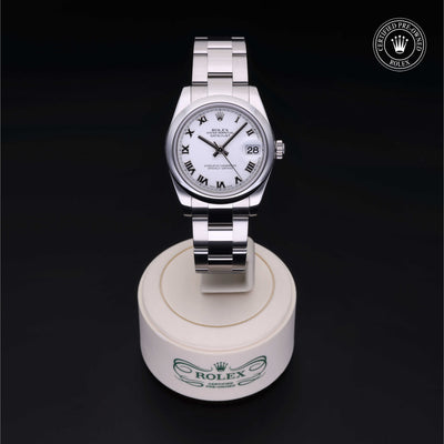 Rolex Certified Pre-owned Lady Datejust M178240-0031 front on black background
