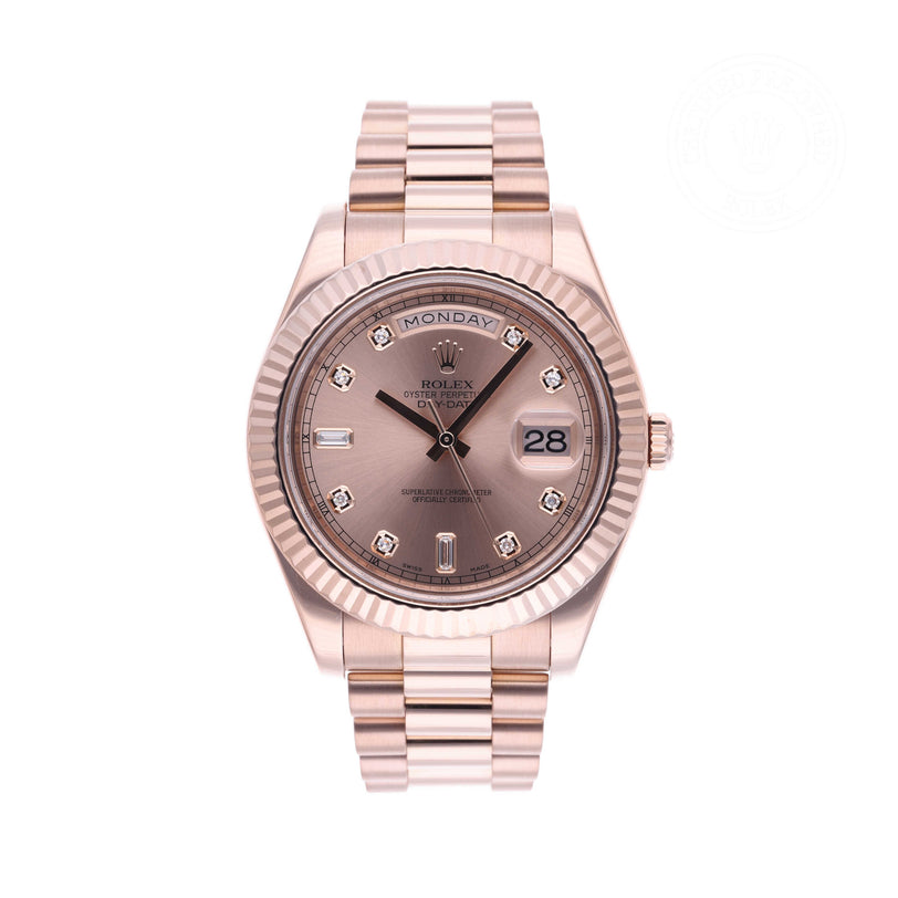 Rolex Certified Pre-owned Day-date M218235-0008 front on white background