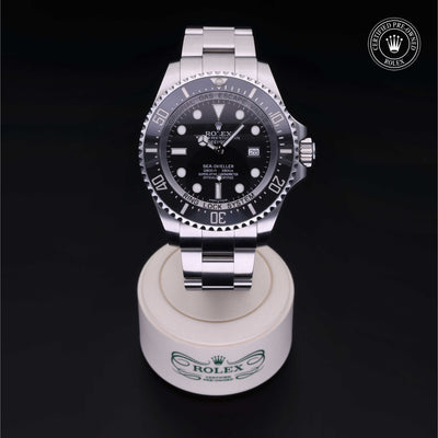 Rolex Certified Pre-owned Deep Sea M116660-0001 front on black background