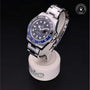 Rolex Certified Pre-owned GMT II M116710BLNR-0002 front on black background