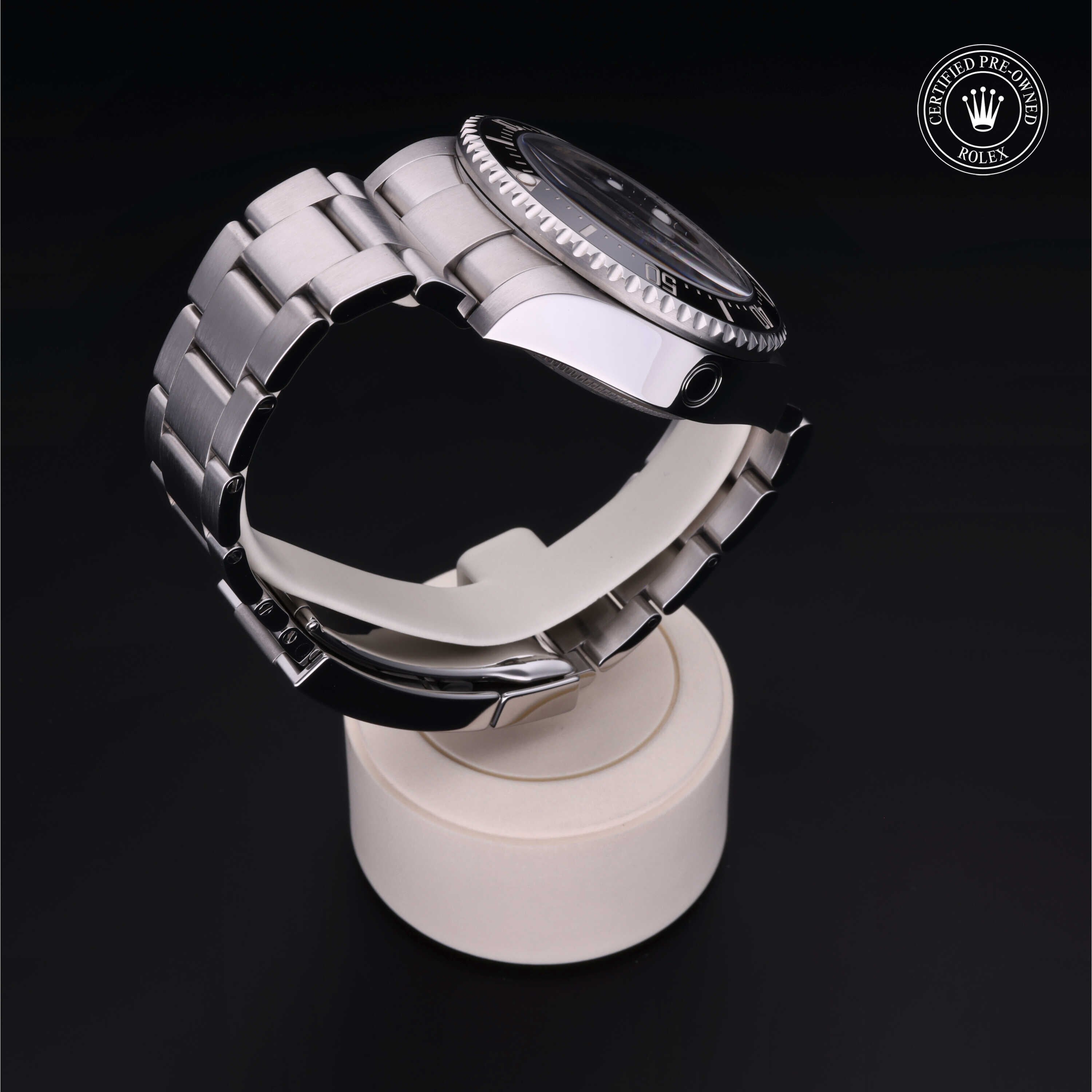 Rolex Certified Pre-owned Deep Sea M126660-0002 front on black background