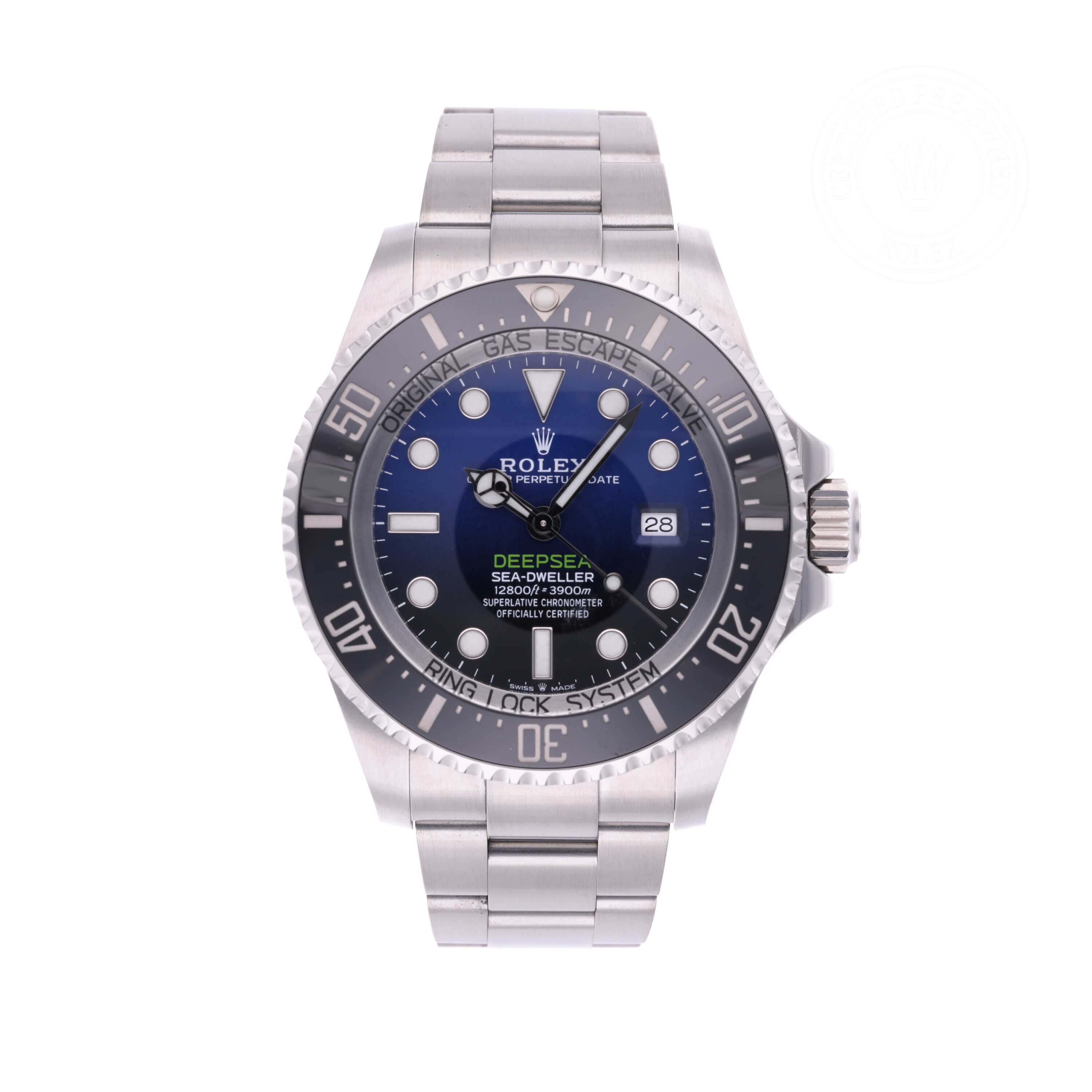 Rolex Certified Pre-owned Deep Sea M126660-0002 front on white background