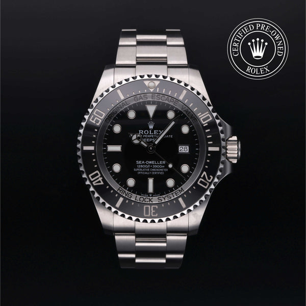 Rolex Certified Pre-owned Deep Sea M126660-0001 front on black background