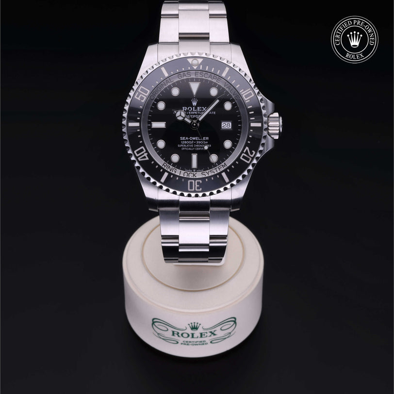 Rolex Certified Pre-owned Deep Sea M126660-0001 front on black background