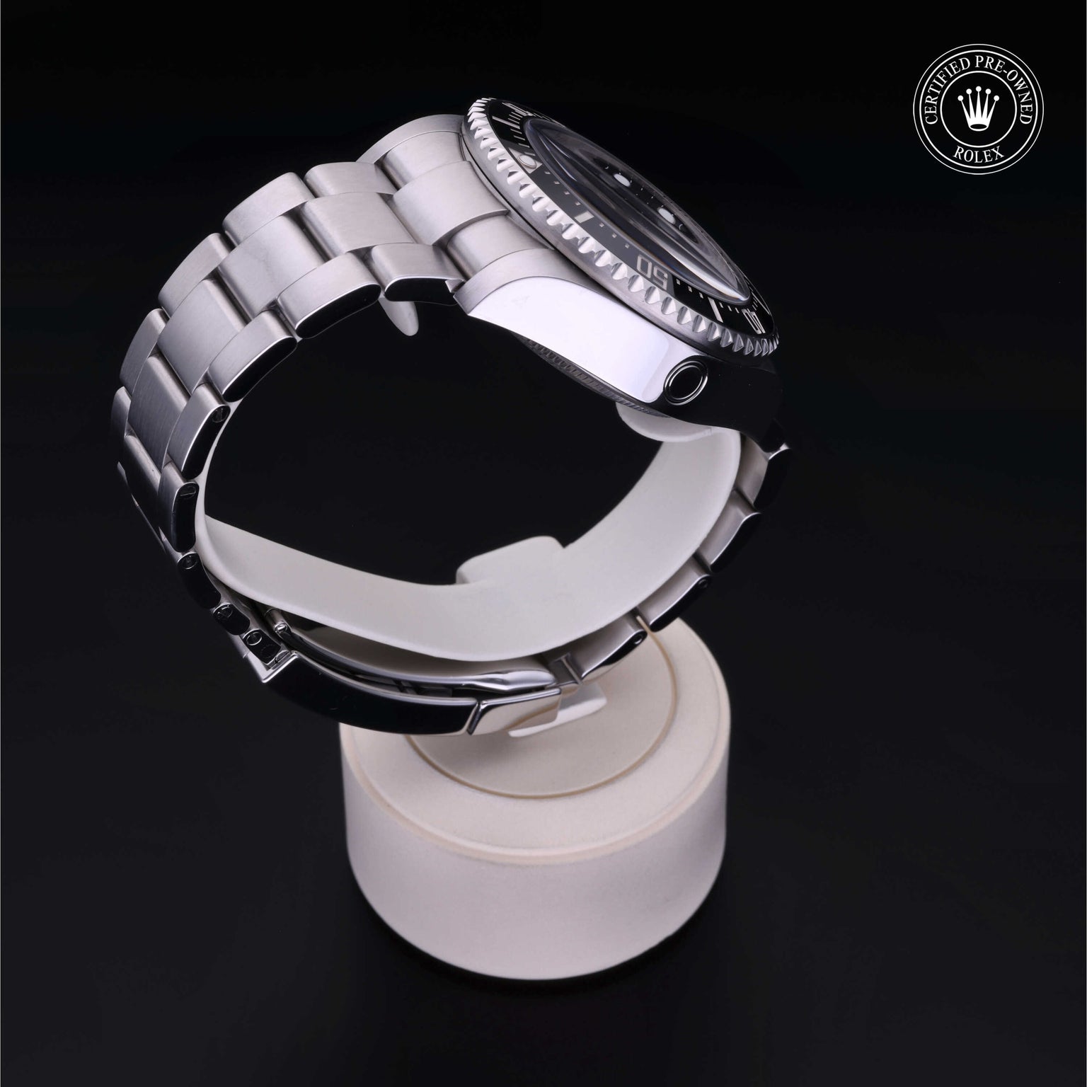 Rolex Certified Pre-owned Deep Sea M126660-0001 front on black background