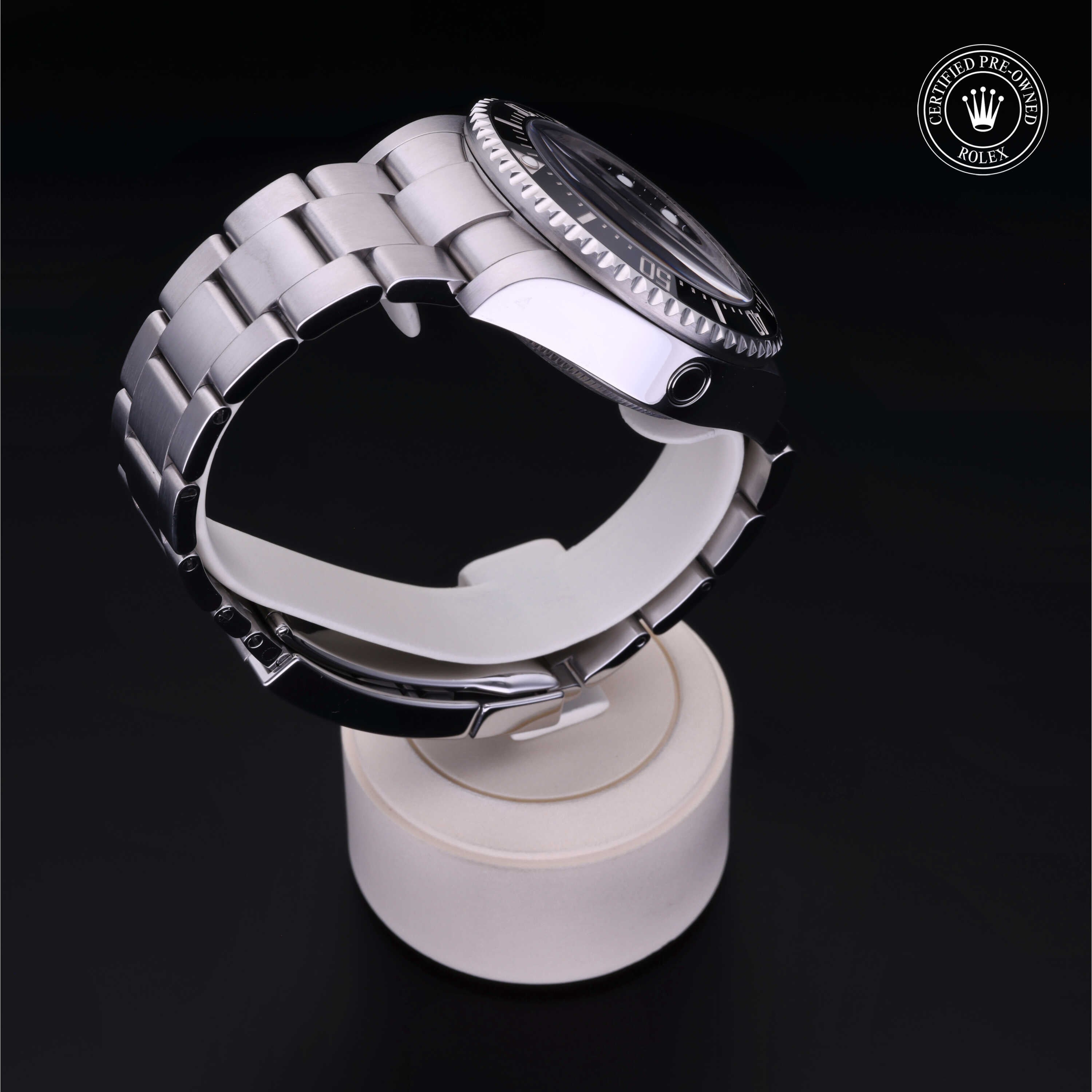 Rolex Certified Pre-owned Deep Sea M126660-0001 front on black background