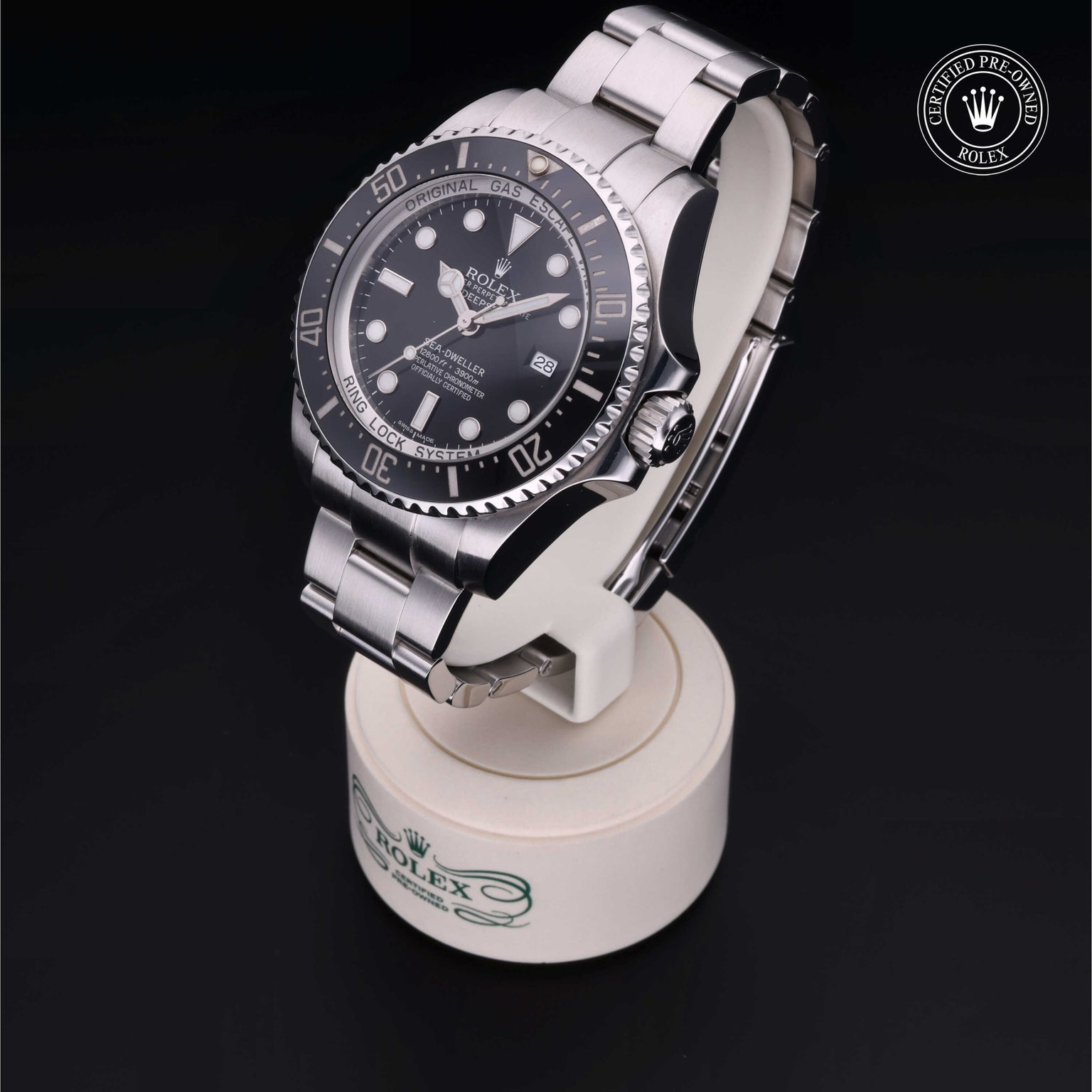 Rolex Certified Pre-owned Deep Sea M116660-0001 front on black background