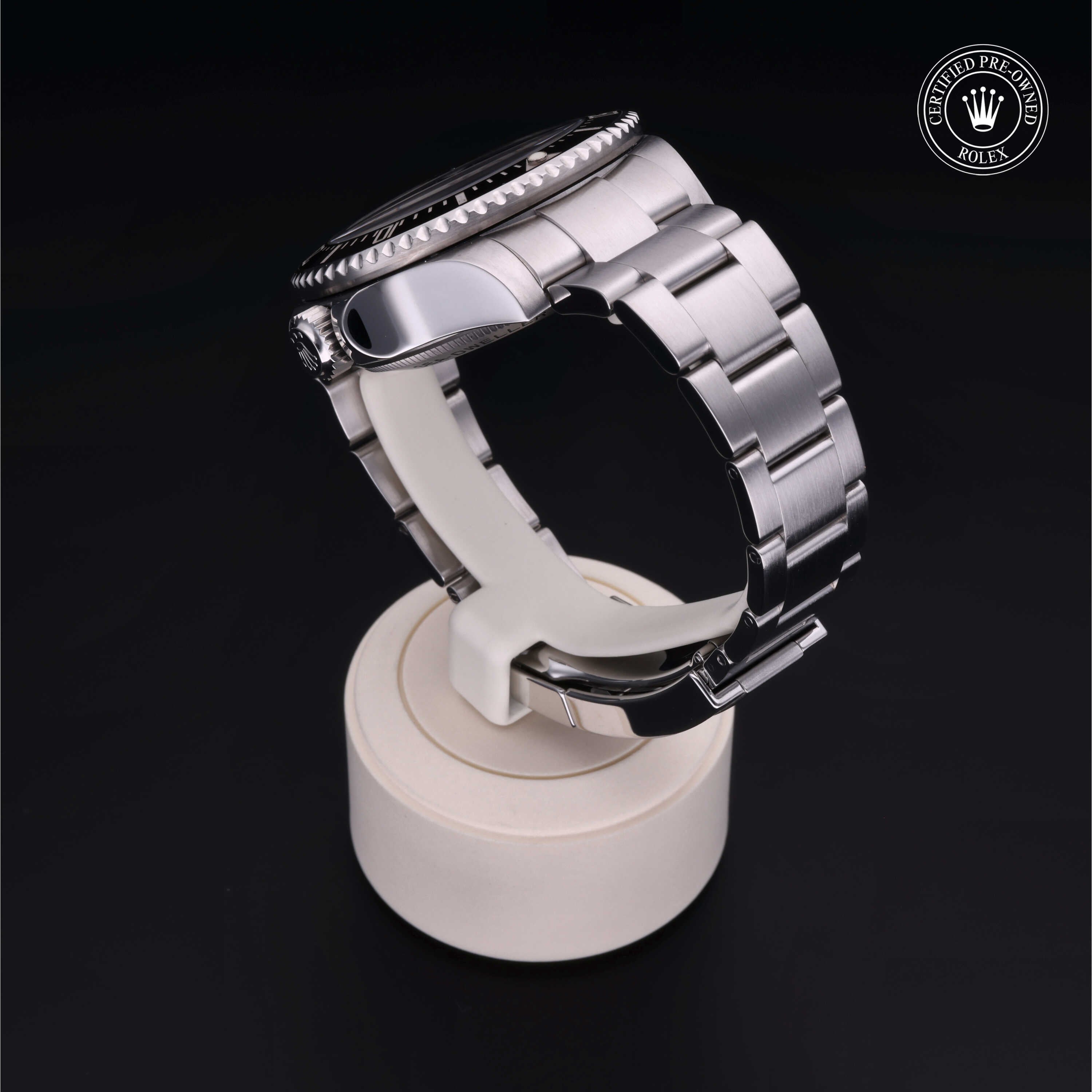 Rolex Certified Pre-owned Deep Sea M116660-0001 front on black background