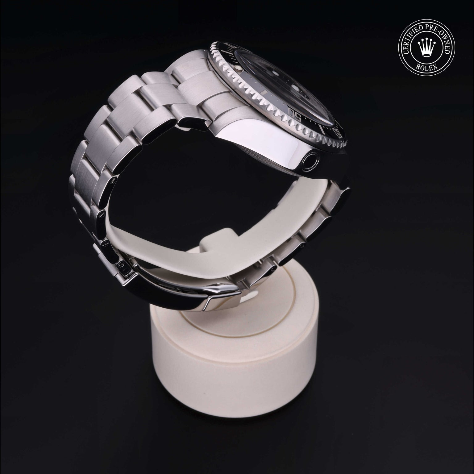 Rolex Certified Pre-owned Deep Sea M116660-0001 front on black background