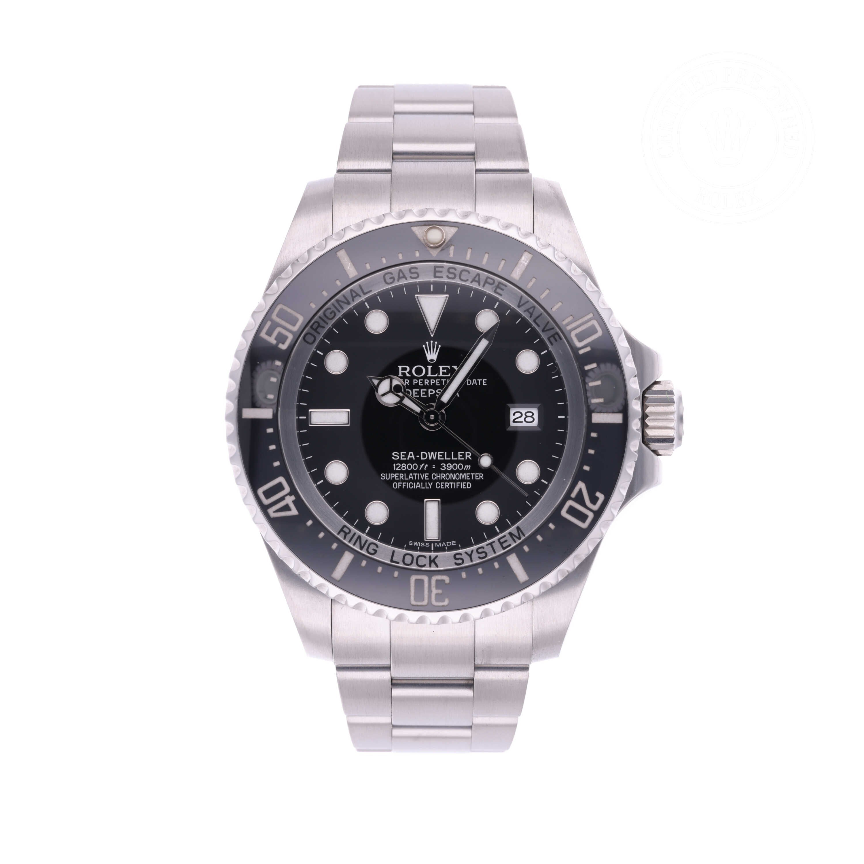 Rolex Certified Pre-owned Deep Sea M116660-0001 front on white background