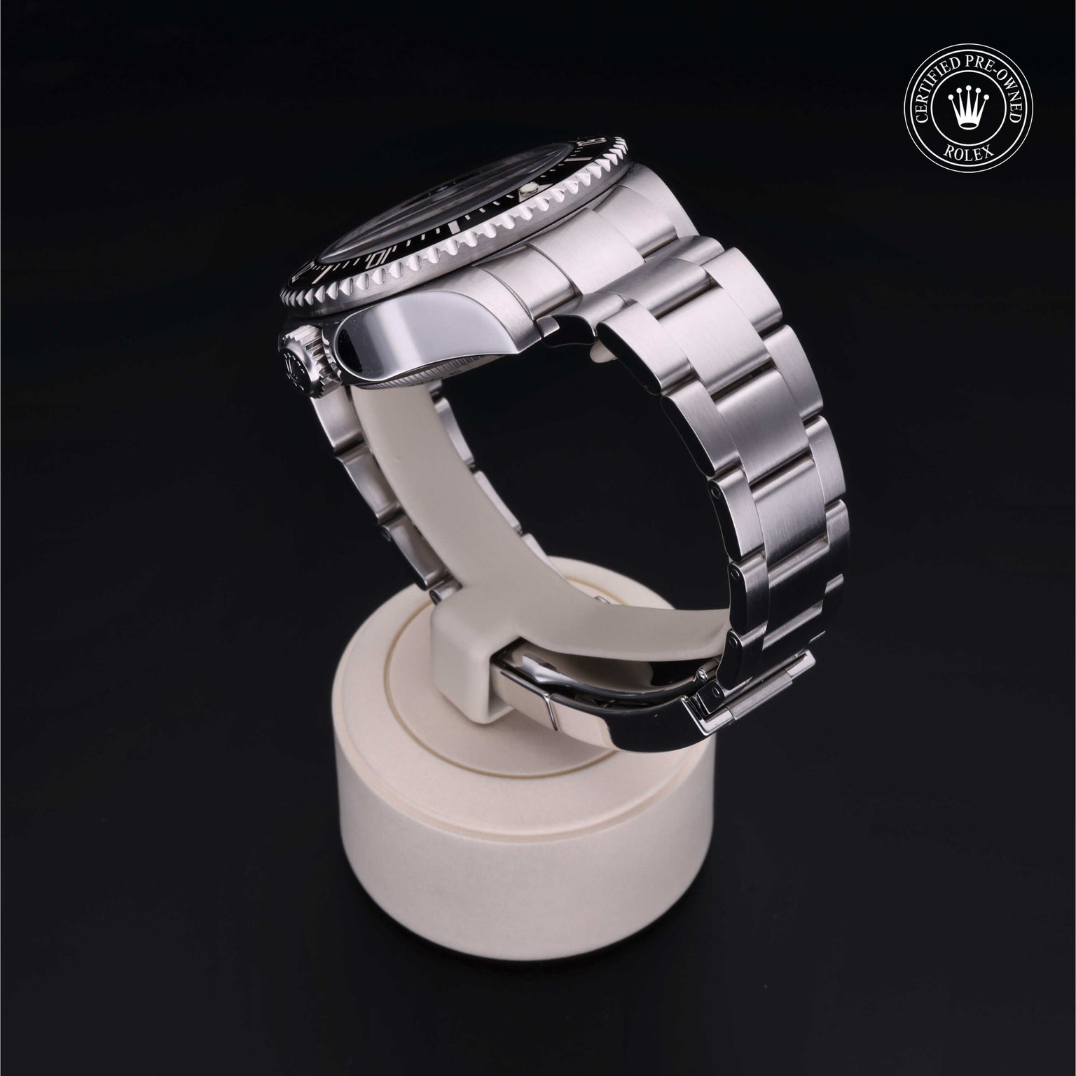 Rolex Certified Pre-owned Deep Sea M116660-0001 front on black background