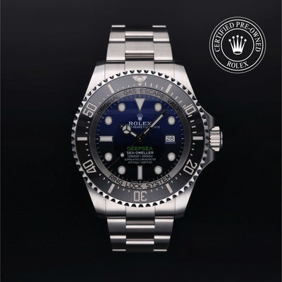 Rolex Certified Pre-owned Deep Sea M126660-0002 front on black background