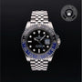 Rolex Certified Pre-owned GMT M126710BLNR-0002 front on black background