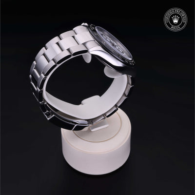 Rolex Certified Pre-owned Daytona M116500LN-0001 front on black background